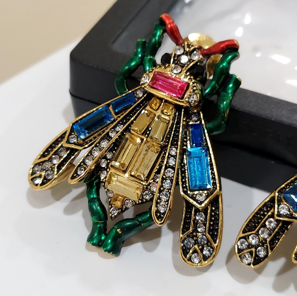 SJ Ornate Gold Insect Earrings